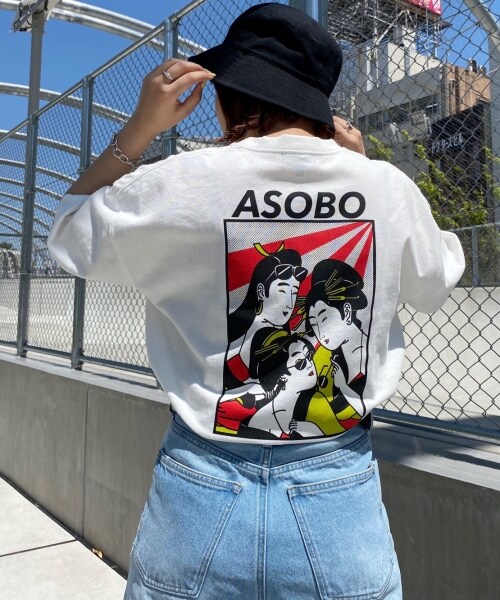 PAGEBOY（ページボーイ）の「【PAGEBOYLIM】吉原奈桜コラボ"遊"グラフィックT（トップス・レディース・オフホワイト/ブラック・M, L）」の7枚目の写真