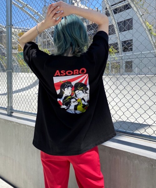 PAGEBOY（ページボーイ）の「【PAGEBOYLIM】吉原奈桜コラボ"遊"グラフィックT（トップス・レディース・オフホワイト/ブラック・M, L）」の19枚目の写真