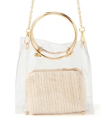 GRL | 2Wayポーチ付きメタルリングクリアバッグ(ショルダーバッグ)