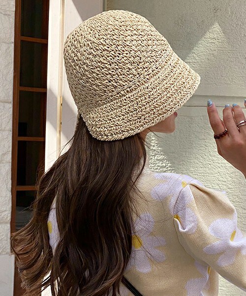 DHOLIC（ディーホリック）の「バックスリットペーハット（ハンチング/ベレー帽・レディース・その他/ベージュ/ブラック・ONESIZE）」の3枚目の写真