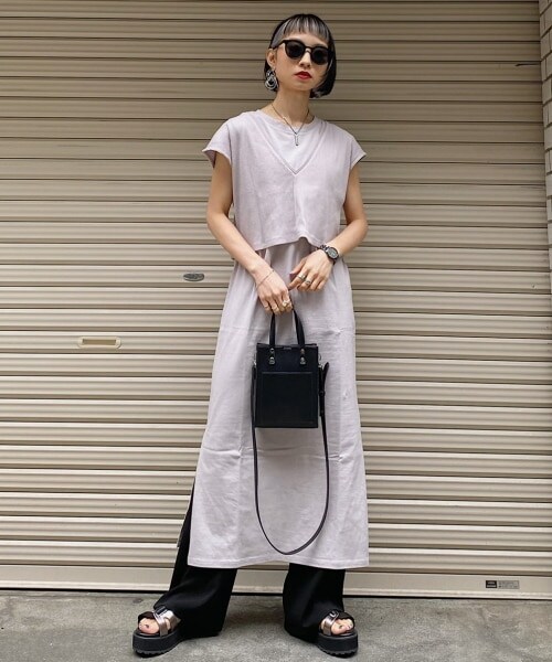 PAGEBOY（ページボーイ）の「2WAYトップスセットワンピース（ワンピース/ドレス・レディース・ブラック/グレージュ/オリーブ・F）」の2枚目の写真