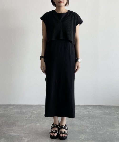 PAGEBOY（ページボーイ）の「2WAYトップスセットワンピース（ワンピース/ドレス・レディース・ブラック/グレージュ/オリーブ・F）」の8枚目の写真