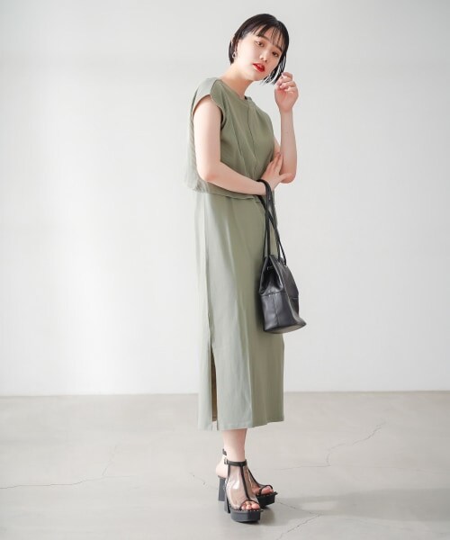 PAGEBOY（ページボーイ）の「2WAYトップスセットワンピース（ワンピース/ドレス・レディース・ブラック/グレージュ/オリーブ・F）」の3枚目の写真