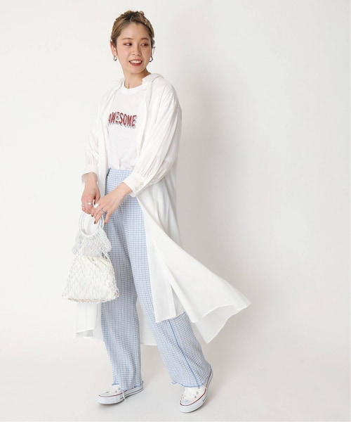 B.C STOCK（ベーセーストック）の「クリンクルチェックイージーパンツ◆（パンツ・ブラック/(001)/フリー/在庫なし）」の10枚目の写真