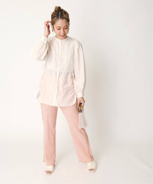 B.C STOCK（ベーセーストック）の「クリンクルチェックイージーパンツ◆（パンツ・ブラック/(001)/フリー/在庫なし）」の14枚目の写真