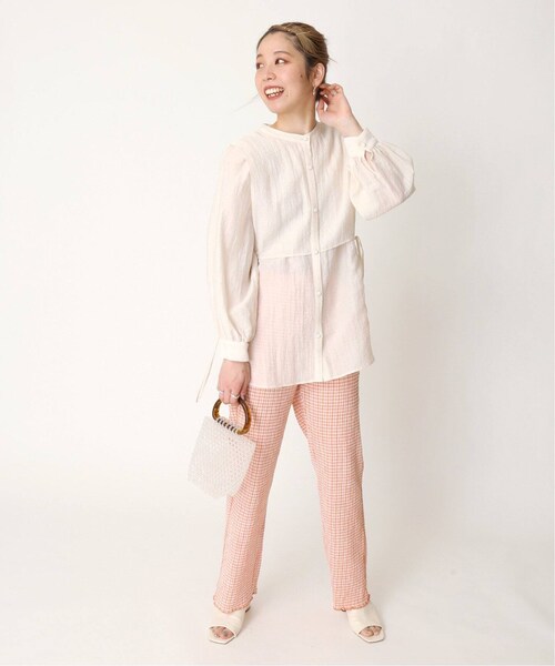 B.C STOCK（ベーセーストック）の「クリンクルチェックイージーパンツ◆（パンツ・ブラック/(001)/フリー/在庫なし）」の16枚目の写真