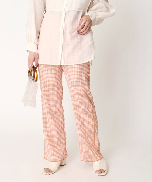 B.C STOCK（ベーセーストック）の「クリンクルチェックイージーパンツ◆（パンツ・ブラック/(001)/フリー/在庫なし）」の13枚目の写真