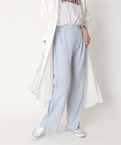 B.C STOCK（ベーセーストック）の「クリンクルチェックイージーパンツ◆（パンツ・ブラック/(001)/フリー/在庫なし）」の9枚目の写真