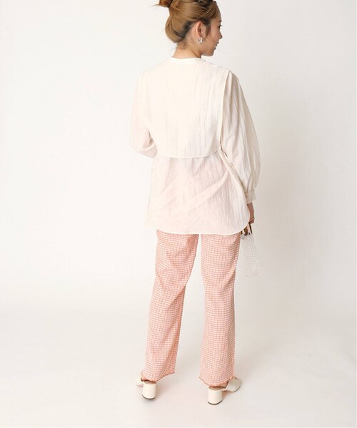 B.C STOCK（ベーセーストック）の「クリンクルチェックイージーパンツ◆（パンツ・ブラック/(001)/フリー/在庫なし）」の15枚目の写真