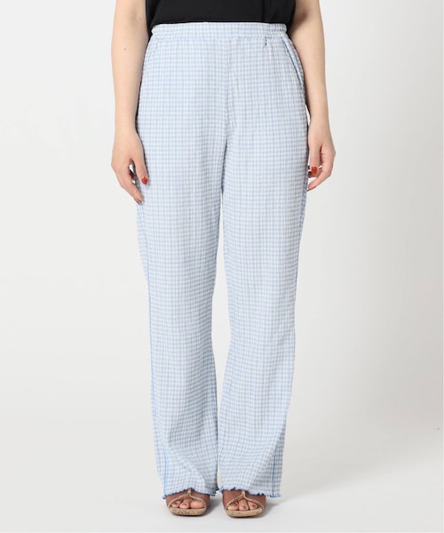 B.C STOCK（ベーセーストック）の「クリンクルチェックイージーパンツ◆（パンツ・ブラック/(001)/フリー/在庫なし）」の18枚目の写真