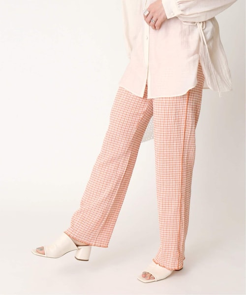 B.C STOCK（ベーセーストック）の「クリンクルチェックイージーパンツ◆（パンツ・ブラック/(001)/フリー/在庫なし）」の3枚目の写真