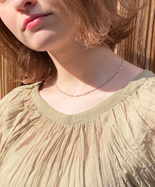 Lattice(Lattice)の「ねじりメタルネックレス(ネックレス・レディース・ゴールド/シルバー・0)」の2枚目の写真