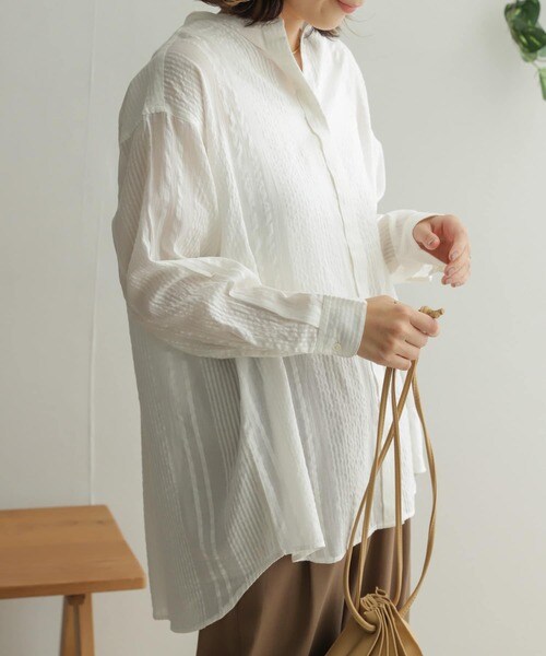 ドビーバンドカラーシャツ