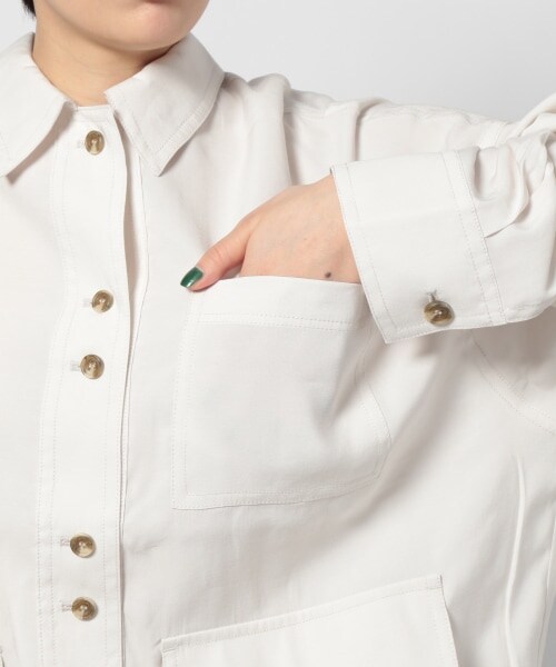 PAGEBOY（ページボーイ）の「ライトクリアミリタリージャケット（ジャケット/アウター・レディース・ブラック/グレージュ/オリーブ・F）」の17枚目の写真