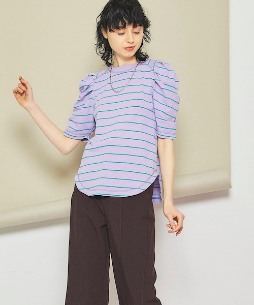 INella（イネラ）の「ボーダータックショルダートップス