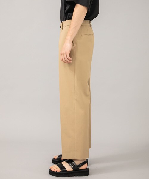 パンツ MARKAWARE FLAT FRONT TROUSERS 3/60オーガニックウールサバイバルクロス / フラットフロント