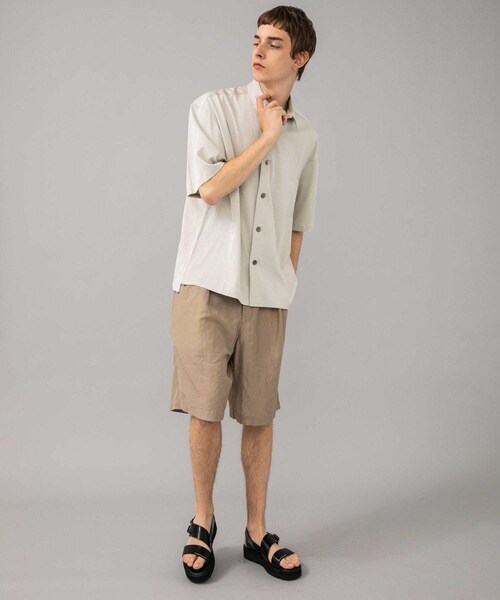 08sircus（ゼロエイトサーカス）の「Vis/Li Stretch over shirt（その他・メンズ・BLACK/BEIGE・4/5/6）」の3枚目の写真