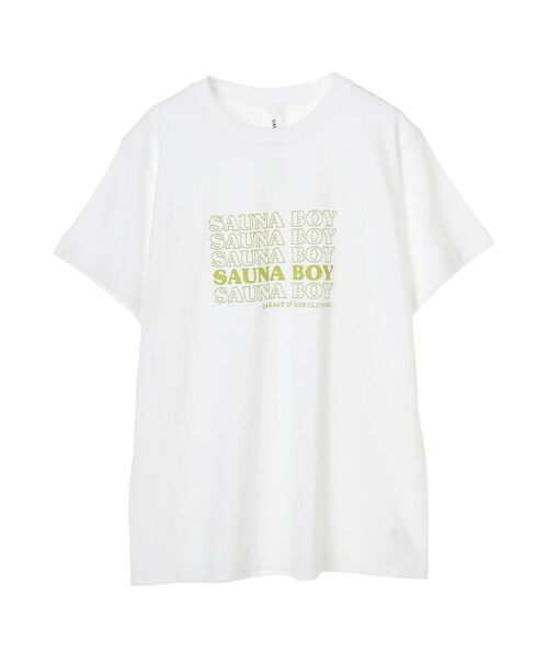 GARAGE OF GOOD CLOTHING（ガレージオブグッドクロージング）の「【Special Price】SAUNABOY ロゴT（トップス・ホワイト/ブラック/ライムグリーン・M/XL）」の8枚目の写真