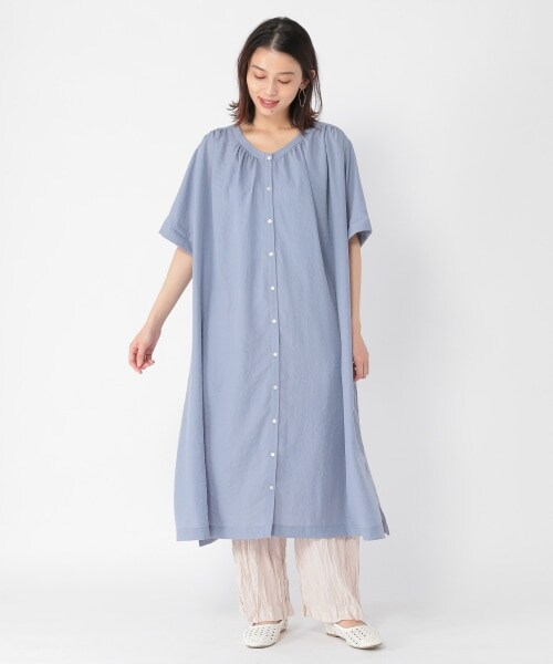 studio CLIP（スタディオクリップ）の「2WAY機能素材ワンピース（ワンピース/ドレス・オフホワイト/グリーン/ライトブルー/ネイビー）」の8枚目の写真