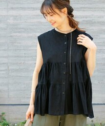 Crisp yours | フレンチボリュームティアードブラウス[c1k2824](シャツ/ブラウス)