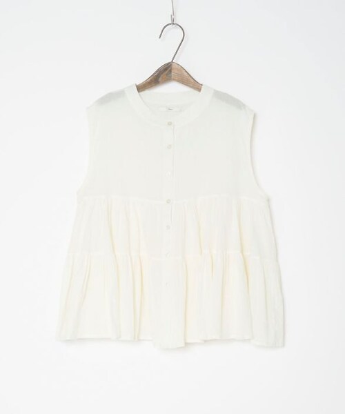 Crisp yours（クリスプユアーズ）の「フレンチボリュームティアードブラウス[c1k2824]（シャツ/ブラウス・レディース・ブラック/アイボリー/ライトグレー/ミント・FREE）」の5枚目の写真