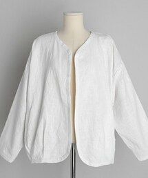 DHOLIC | リネン混ルーズジャケット・全3色・b68221(ノーカラージャケット)