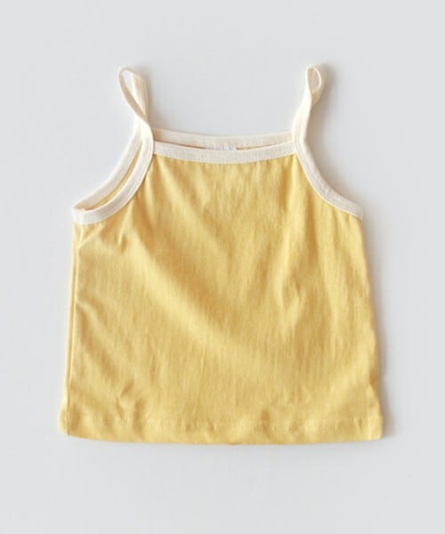 DHOLIC kids（ディーホリックキッズ）の「[whitesketchbook] 配色キャミソール（キャミソール・キッズ・ベージュ/グリーン/イエロー/ホワイト・5/7/9/11/13）」の4枚目の写真