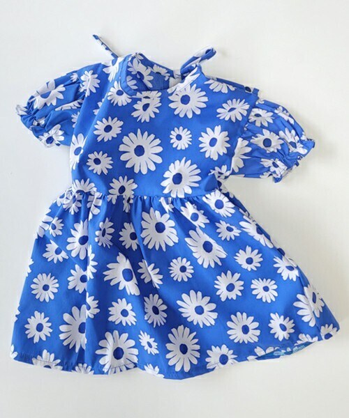 DHOLIC kids（ディーホリックキッズ）の「[milliondollarbaby] 花柄フレアワンピース（ワンピース・キッズ・イエロー/ブルー・S/M/L/XL/2XL）」の2枚目の写真