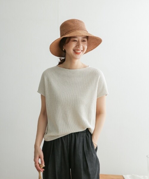 URBAN RESEARCH DOORS（アーバンリサーチドアーズ）の「棉麻船型領套衫（トップス・レディース・燕麥色/黃卡其綠/炭灰色・one）」の11枚目の写真