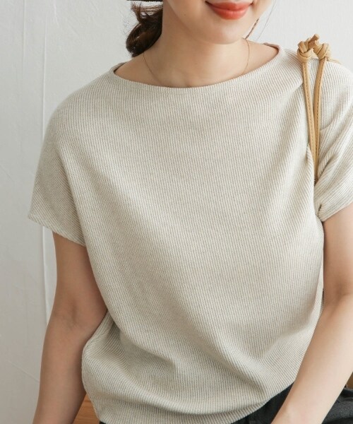 URBAN RESEARCH DOORS（アーバンリサーチドアーズ）の「棉麻船型領套衫（トップス・レディース・燕麥色/黃卡其綠/炭灰色・one）」の5枚目の写真