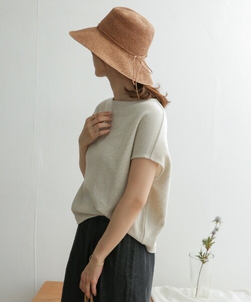 URBAN RESEARCH DOORS（アーバンリサーチドアーズ）の「棉麻船型領套衫（トップス・レディース・燕麥色/黃卡其綠/炭灰色・one）」の8枚目の写真