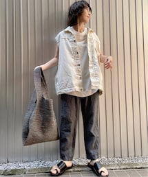 ジャーナルスタンダードラックス グレンチェックリネンリラパンツ JOURNAL STANDARD LUXE（ジャーナルスタンダード ラックス）の