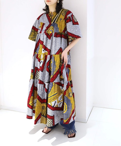 CITYSHOP(シティーショップ)の「《予約》AFRICAN BATIC-DRESS 2:ワンピース(その他・グレーA/フリー)」の2枚目の写真