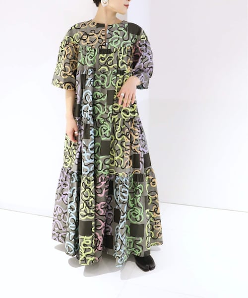 CITYSHOP(シティーショップ)の「《予約》AFRICAN BATIC-DRESS 2:ワンピース(その他・グレーA/フリー)」の1枚目の写真