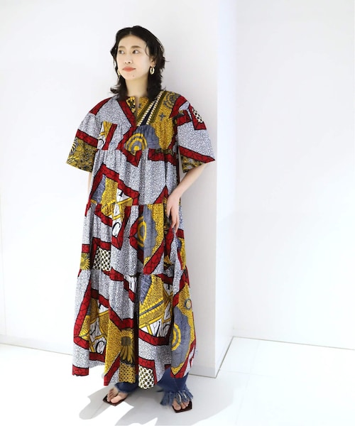 CITYSHOP(シティーショップ)の「《予約》AFRICAN BATIC-DRESS 2:ワンピース(その他・グレーA/フリー)」の3枚目の写真
