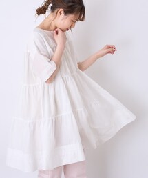 PUAL CE CIN | 80ボイルティアードワンピース(ワンピース)