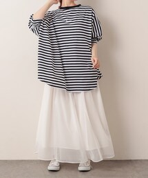 PUAL CE CIN | 【Du noir】ロゴ刺繍ボリューム袖プルオーバー(Tシャツ/カットソー)