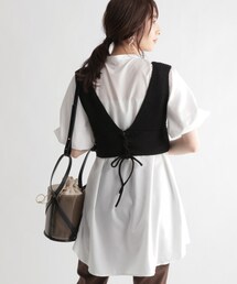 Andemiu | ニットビスチェツキシャツワンピース(トップス)