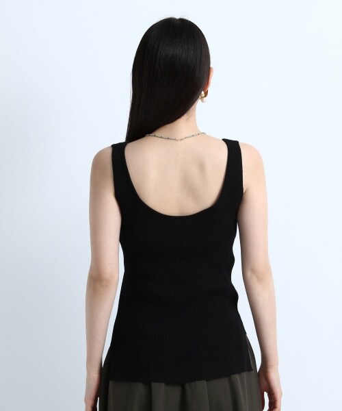 JEANASIS（ジーナシス）の「12G Rib Tank Top（トップス・ブラック()/ベージュ()/パープル()）」の12枚目の写真