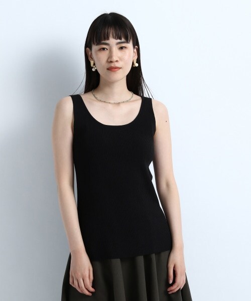 JEANASIS（ジーナシス）の「12G Rib Tank Top（トップス・ブラック()/ベージュ()/パープル()）」の8枚目の写真