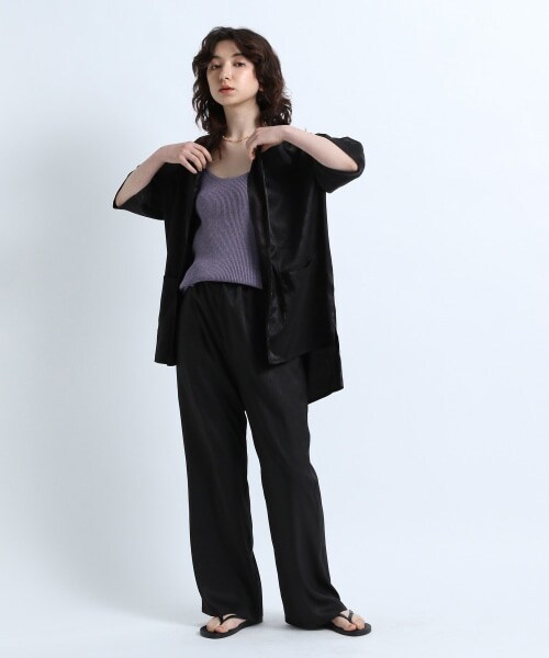 JEANASIS（ジーナシス）の「12G Rib Tank Top（トップス・ブラック()/ベージュ()/パープル()）」の7枚目の写真