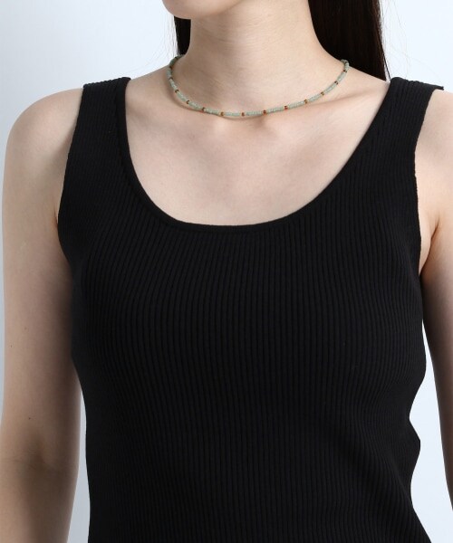 JEANASIS（ジーナシス）の「12G Rib Tank Top（トップス・ブラック()/ベージュ()/パープル()）」の13枚目の写真