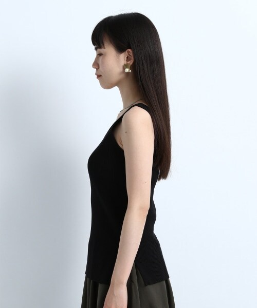 JEANASIS（ジーナシス）の「12G Rib Tank Top（トップス・ブラック()/ベージュ()/パープル()）」の11枚目の写真