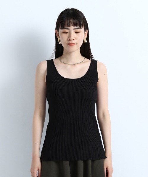 JEANASIS（ジーナシス）の「12G Rib Tank Top（トップス・ブラック()/ベージュ()/パープル()）」の10枚目の写真