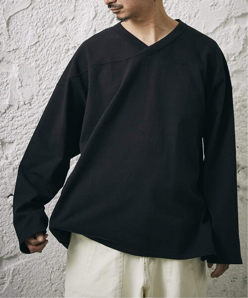 JOURNAL STANDARD relume(ジャーナルスタンダード レリューム)の「【PALMER for relume】SLOUCHY FOOTBALL Tシャツ(その他・ブラック/M/L)」の1枚目の写真