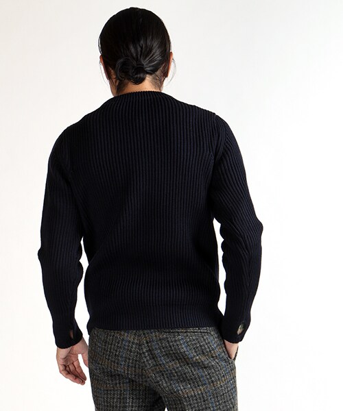 Andersen-Andersen(アンデルセンアンデルセン)の「SAILOR SWEATER (CREW NECK)(その他・メンズ・オフホワイト/ネイビー・XS/S)」の4枚目の写真