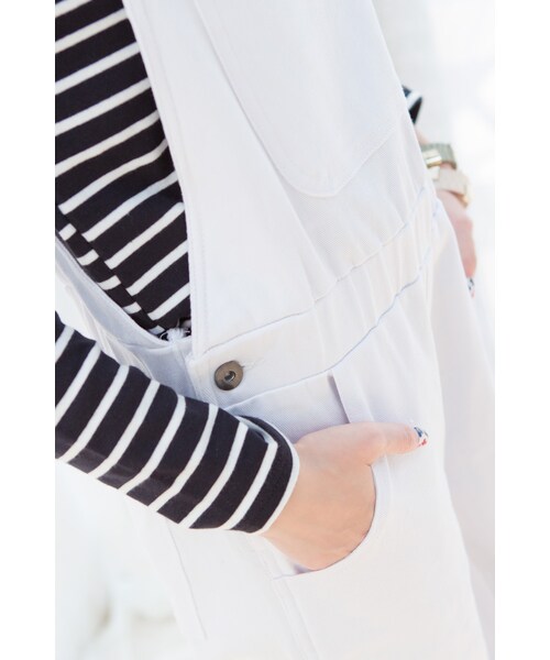 ORENDA（オレンダ）の「顯腿長吊帶長褲（パンツ・レディース・白/淺紫/黑・S/M/L）」の6枚目の写真