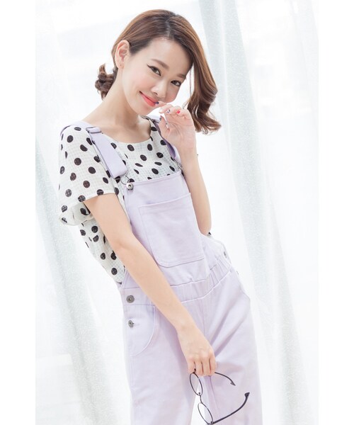 ORENDA（オレンダ）の「顯腿長吊帶長褲（パンツ・レディース・白/淺紫/黑・S/M/L）」の11枚目の写真