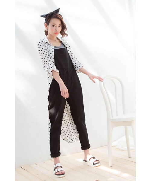 ORENDA（オレンダ）の「顯腿長吊帶長褲（パンツ・レディース・白/淺紫/黑・S/M/L）」の17枚目の写真