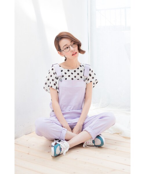 ORENDA（オレンダ）の「顯腿長吊帶長褲（パンツ・レディース・白/淺紫/黑・S/M/L）」の14枚目の写真